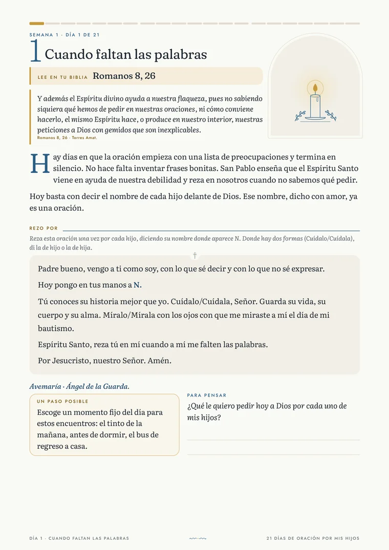 Página A4 para imprimir con el día 1